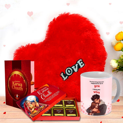Karwa Chauth Gift for Couple - Romantic Festival Surprise, Karwa Chauth Chocolate Suprise Gift