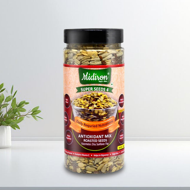 Antioxidant Mix Roasted Seeds – Healthy Superfood Blend for Immunity, Heart Health & Weight Loss - Midiron