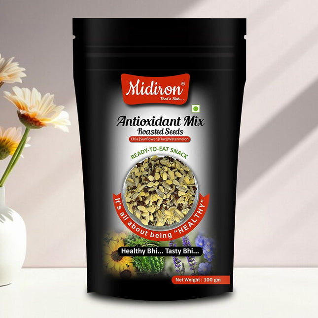 Antioxidant Mix Super Seeds – Nutrient-Rich Mixed Seeds (100g) – High in Fiber, Omega-3 & Antioxidants - Midiron