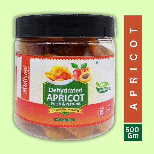 Midiron Dried Apricot, Fresh & Natural Dehydrated Apricot (Khubani) (500 g) Apricots