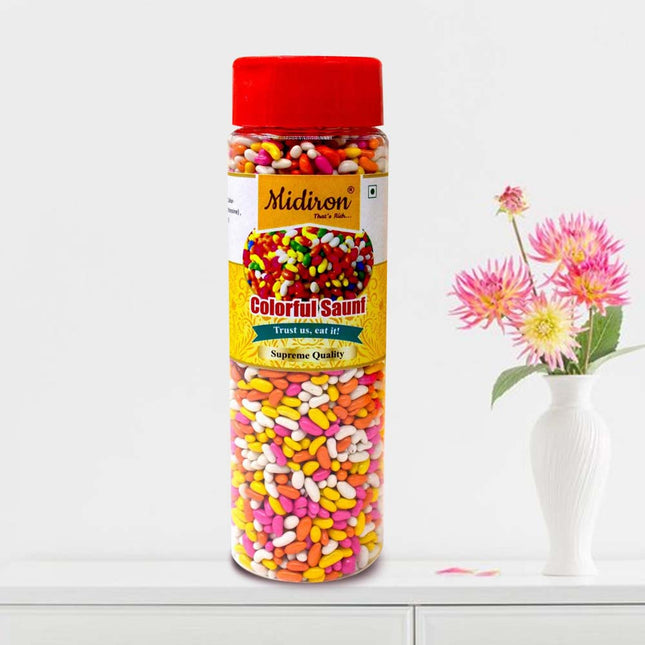 Colourful Saunf - Sweet Mouth Freshener, Traditional Indian Mukhwas for Digestion, Fresh Breath & After-Meal Refreshment - Midiron