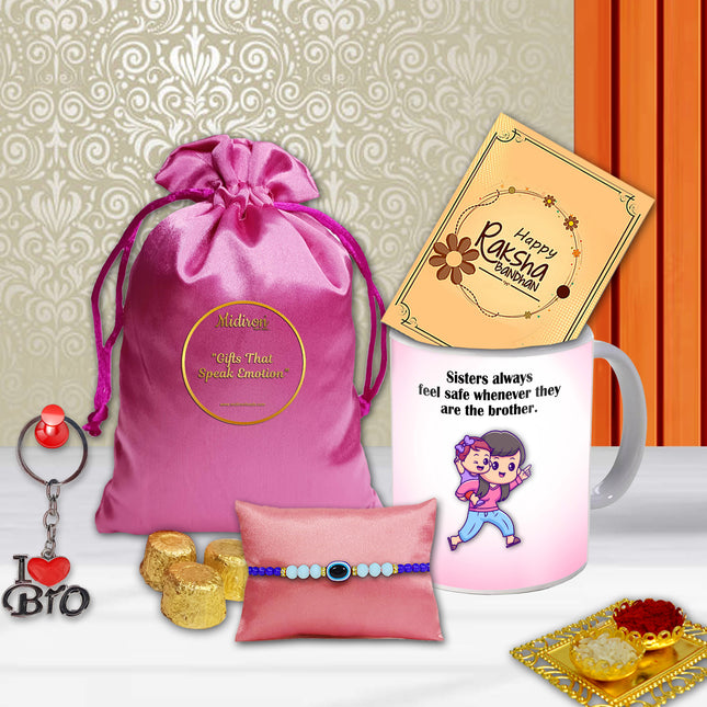 Rakhi thread with handcrafted charm,Rakhi with luxurious embellishments,Designer rakhi in festive colors,Rakhi for bhai with premium design
