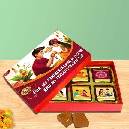 Designer Rakhi gift collection, Rakhi gift pack online India, Best chocolate gift for brother, Raksha Bandhan surprise gift, Rakhi festival chocolate box, Brother sister Rakhi gift set, Luxury Rakhi chocolate hamper, Rakhi gift basket for brother, Handmade Rakhi gift combo, Raksha Bandhan celebration hamper, Chocolate gift pack for Rakhi, Traditional Rakhi and chocolate combo, Rakhi special gift hamper, Rakhi gift ideas for brother, Premium festive gift box, Raksha Bandhan gift collection, Buy Rakhi gifts
