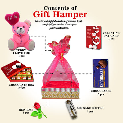 Valentine’s Day Love Gift Hamper for Girlfriend & Wife | Romantic Surprise Gift for Couples