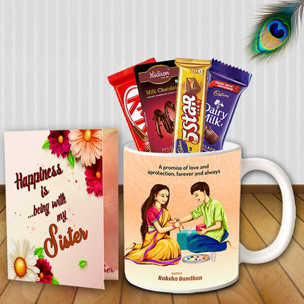 Rakhi Return Gift Box for Sister - Traditional Hamper Combo, Raksha Bandhan Gift Idea Set