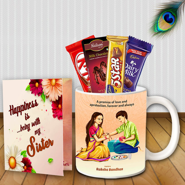Rakhi Return Gift Box for Sister - Traditional Hamper Combo, Raksha Bandhan Gift Idea Set