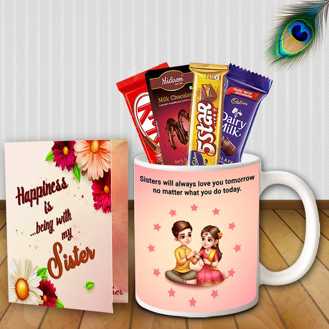 Return Gift Ideas for Sister - Rakhi Combo Gift Box, Raksha Bandhan Hamper for Sister