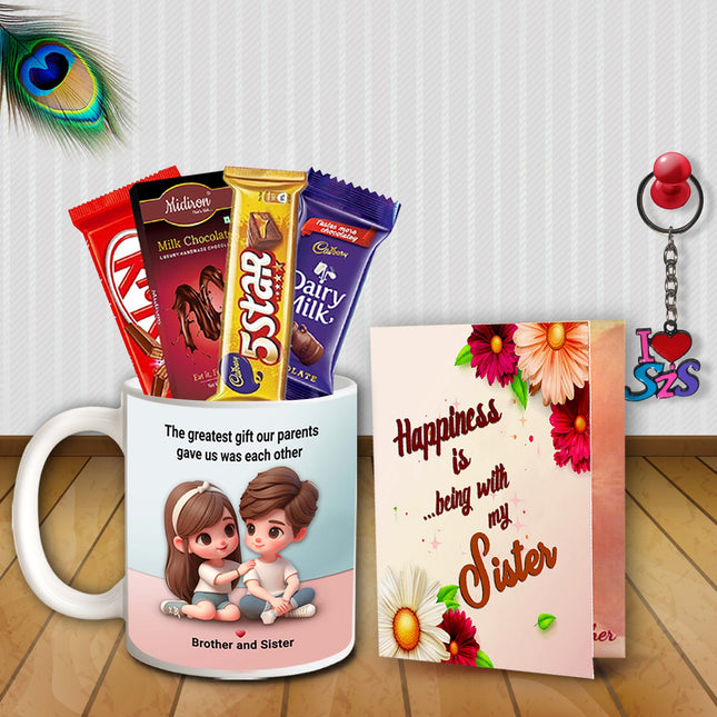 Return Gift for Sister - Rakhi Gift Combo Box, Raksha Bandhan Hamper Set