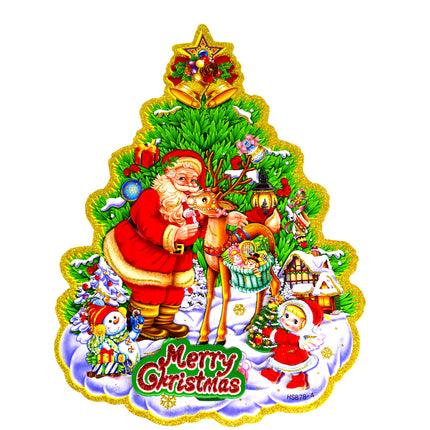 Merry Christmas Sticker Pack | Xmas Wall, Window & Door Stickers for Home and Office | Ideal for Christmas Party & New Year Celebration