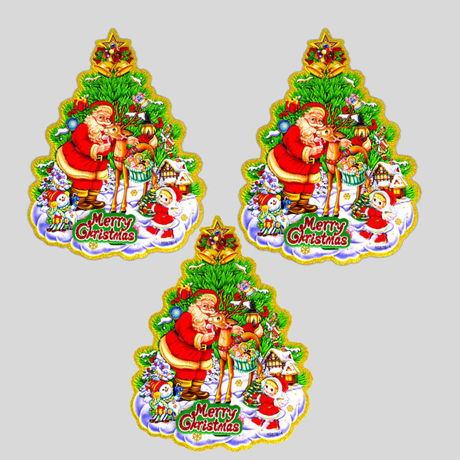 Christmas Sticker for Wall and Glass Decoration | Merry Christmas & Happy New Year Decal Stickers for Office, Home & Party Decor