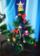 Beautiful 2 Feet Artificial Christmas Tree with 49 Decorative Ornaments | Ready-to-Use Xmas Tree Set with Balls, Gift Boxes & Hanging Stars | Perfect for Home, Office & New Year Celebration Decor