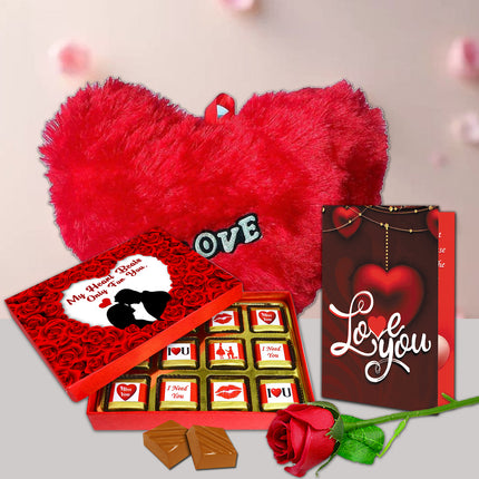 Premium Love Gift Pack for Girlfriend & Wife | Romantic Chocolate Gift for Love One | Valentine’s Day Special Surprise Hamper for Anniversary, Birthday & Proposal