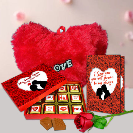 Premium Love Gift Pack for Girlfriend & Wife | Romantic Chocolate Gift for Love One | Valentine’s Day Special Surprise Hamper for Anniversary, Birthday & Proposal