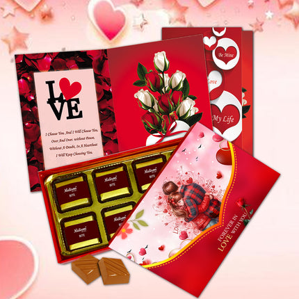 Valentine Chocolate Gift Set for Girlfriend & Wife – Romantic Love Gift Pack with Sweet Chocolates, Perfect Valentine’s Day Surprise for Him & Her