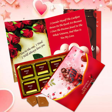Valentine Chocolate Gift Set for Girlfriend & Wife – Romantic Love Gift Pack with Sweet Chocolates, Perfect Valentine’s Day Surprise for Him & Her