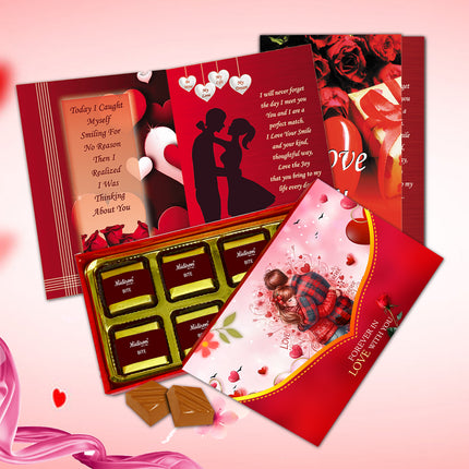 Valentine Chocolate Gift Set for Girlfriend & Wife – Romantic Love Gift Pack with Sweet Chocolates, Perfect Valentine’s Day Surprise for Him & Her