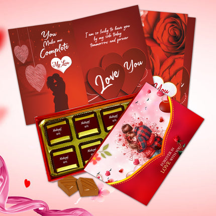 Valentine Chocolate Gift Set for Girlfriend & Wife – Romantic Love Gift Pack with Sweet Chocolates, Perfect Valentine’s Day Surprise for Him & Her