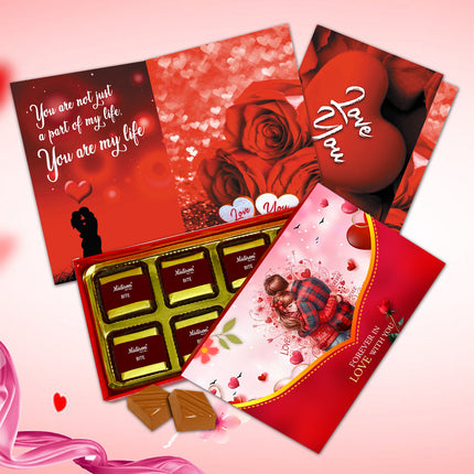 Valentine Chocolate Gift Set for Girlfriend & Wife – Romantic Love Gift Pack with Sweet Chocolates, Perfect Valentine’s Day Surprise for Him & Her