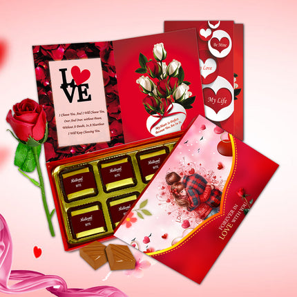 Romantic Valentine Chocolate Gift Set for Love – Sweet Gift Pack for Girlfriend, Wife & Valentine Week