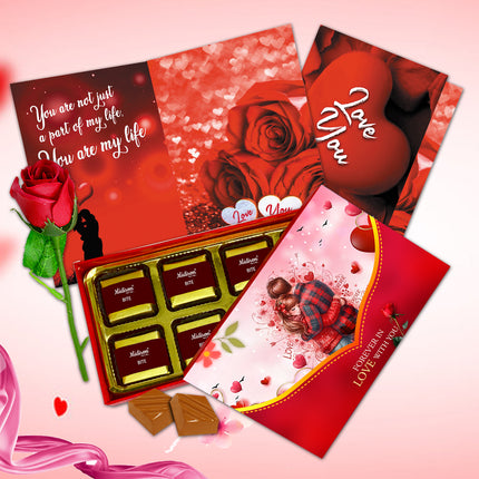 Romantic Valentine Chocolate Gift Set for Love – Sweet Gift Pack for Girlfriend, Wife & Valentine Week