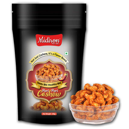 Peri Peri Masala Cashews - Crunchy Roasted Masala Cashews Snack, Spicy Masala Cashews for Anytime Munching and Gifting