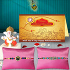 2 Rakhi Threads with Ganesh Idol – Raksha Bandhan Gift Combo for Brother