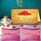 Ganesh Rakhi Gift Set – Combo of 2 Rakhis for Brother, Raksha Bandhan Special Thread Pack