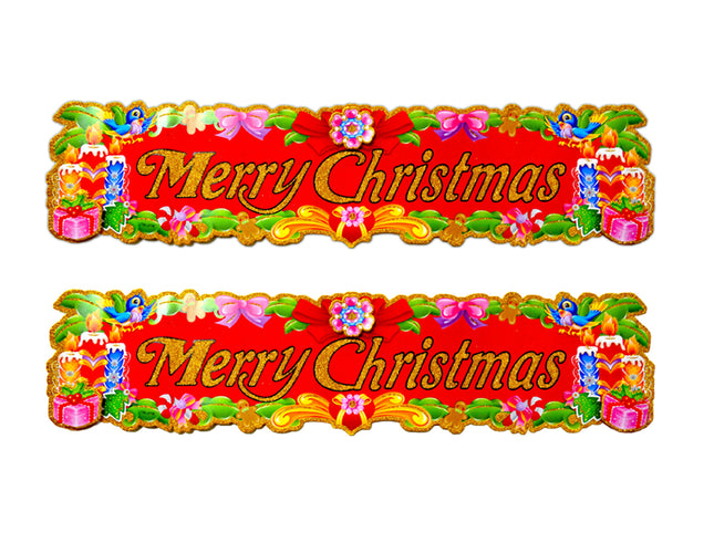 Christmas Wall Stickers for Decoration | Merry Christmas and Happy New Year Removable Xmas Stickers for Glass, Door & Office Decor
