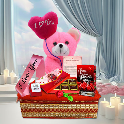 Valentine Gift Hamper for Love | Romantic Valentine Surprise Gift for Girlfriend & Wife