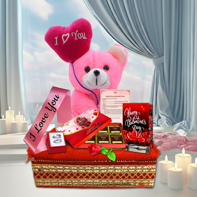 Valentine Gift Hamper for Love | Romantic Valentine Surprise Gift for Girlfriend & Wife