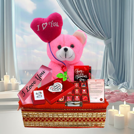 Valentine Gift Hamper for Love | Romantic Valentine’s Day Gift for Girlfriend, Boyfriend & Wife | Premium Love Surprise Box