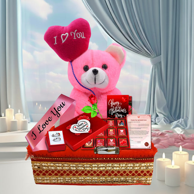 Valentine Gift Hamper for Love | Romantic Valentine’s Day Gift for Girlfriend, Boyfriend & Wife | Premium Love Surprise Box