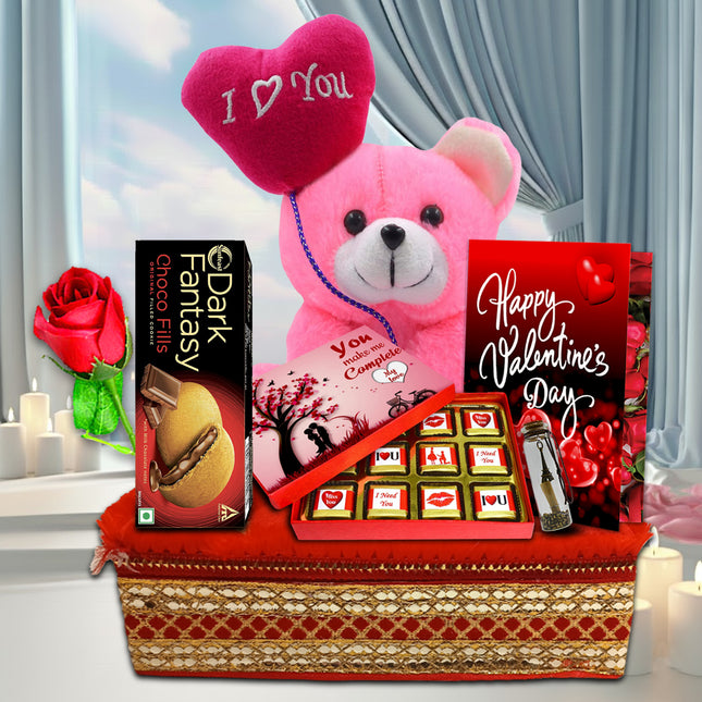 premium valentine gift set
valentine surprise gift
valentine week special gift
couples valentine gift hamper