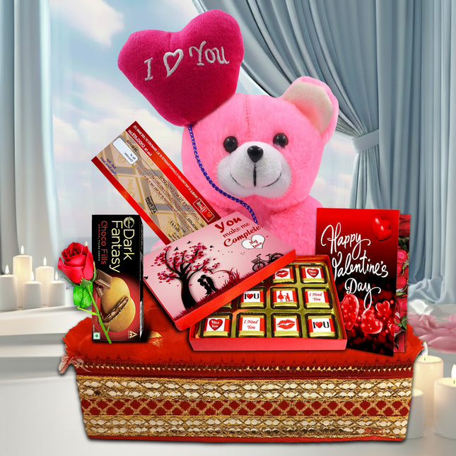 valentine surprise gift
valentine week special gift
couples valentine gift hamper
valentine day combo gift