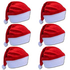 Christmas Celebration Santa Cap | Cute Red Velvet Cap for Kids, Boys, Girls & Adults | Perfect Xmas Hat for Parties, School Functions, Office Celebrations & Christmas Decor | Comfortable Festive Headwear
