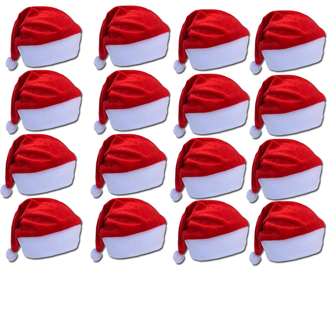 Christmas Cap for Kids, Men & Women | Soft Velvet Red Santa Cap for Xmas Party, Holiday & Winter Events | Beautiful Christmas Hat for Decoration, Fancy Dress & Festive Celebration | Perfect Gift Idea for All Ages
