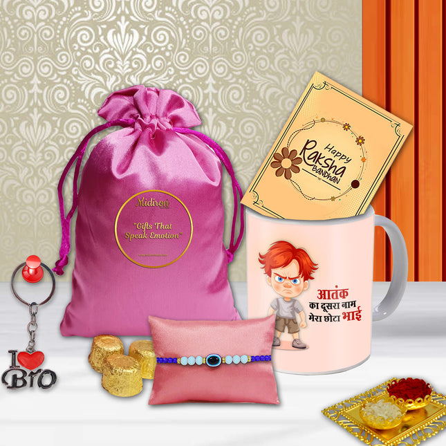 Rakhi thread with handcrafted charm,Rakhi with luxurious embellishments,Designer rakhi in festive colors,Rakhi for bhai with premium design