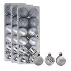 Two clear plastic boxes filled with silver and gray Christmas ornaments on a white background.
Multicolor Christmas decorations
Sparkle tree ornaments
Transparent Christmas hanging ball
Merry Christmas decoration