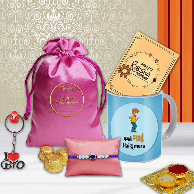 Designer rakhi gift for men,Elegant rakhi for Raksha Bandhan rituals,Fancy rakhi for adult brother,Traditional rakhi with premium thread