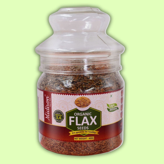 Raw Flax seeds 400gm - Midiron