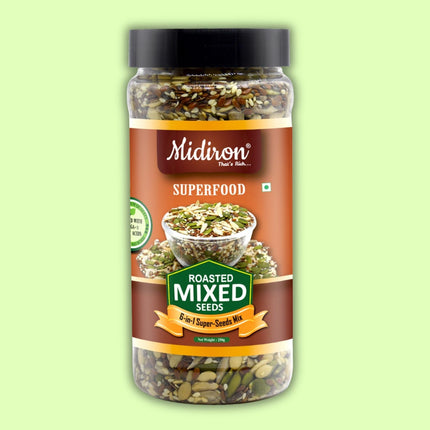 Roasted MIx Seeds | 6-in-1 Super Seeds Mix(250g) - Midiron