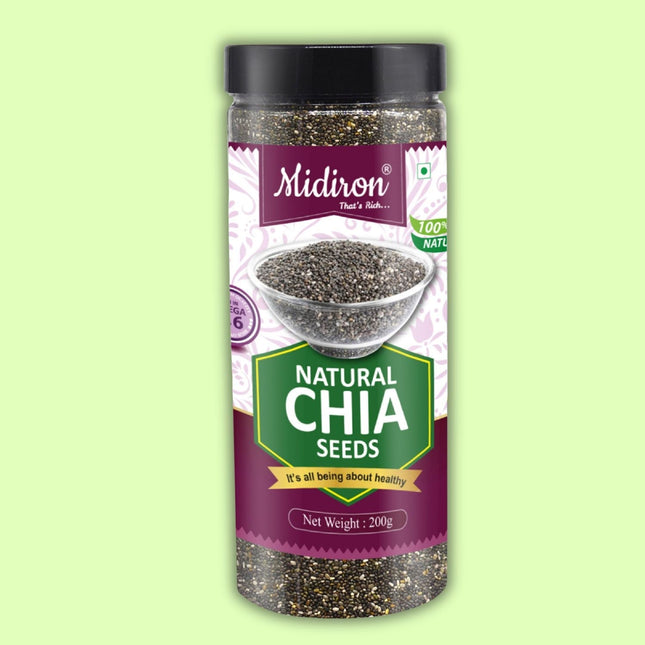 Chia seed for Weight Loss, High in Proteins & Calcium 200 Gm Chia Seeds - Midiron