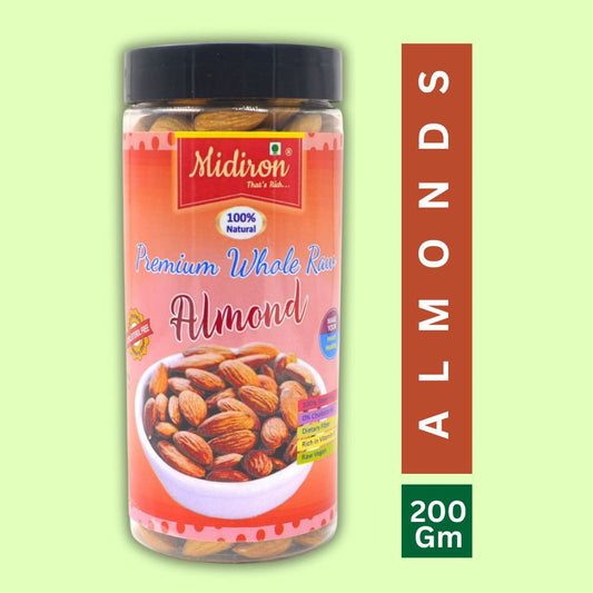 Natural Premium Whole Row Almonds ( 200 Gm) Almonds  (200 g)