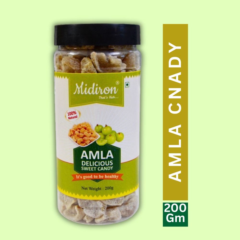 Midiron Organic and Natural Dried Amla Candy 200 gm