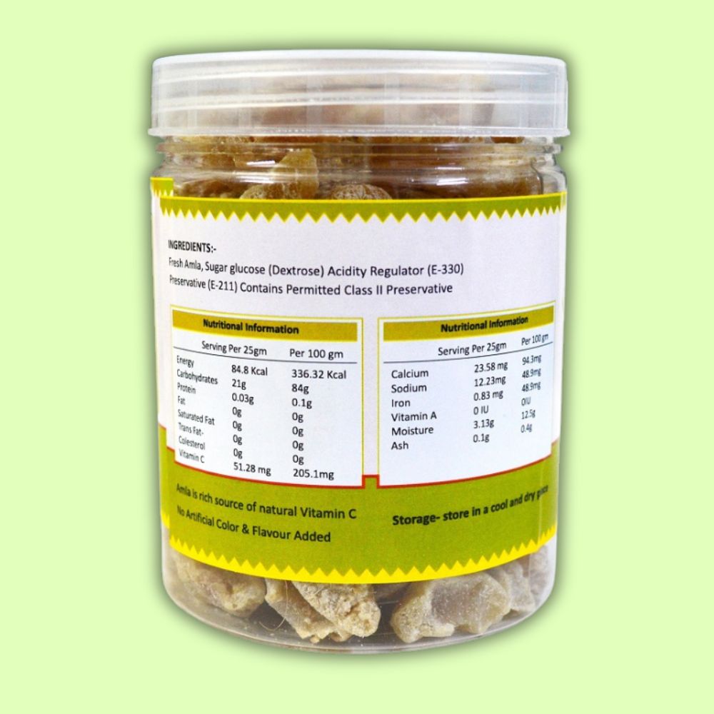 Midiron Organic and Natural Dehydrated Amla Candy (250 gm)