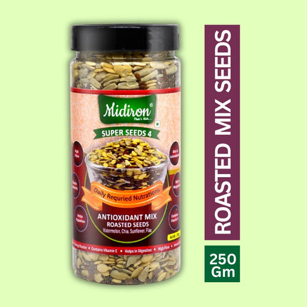 Antioxidant Mix Roasted seeds | Super Seeds-4 250 gm - Midiron