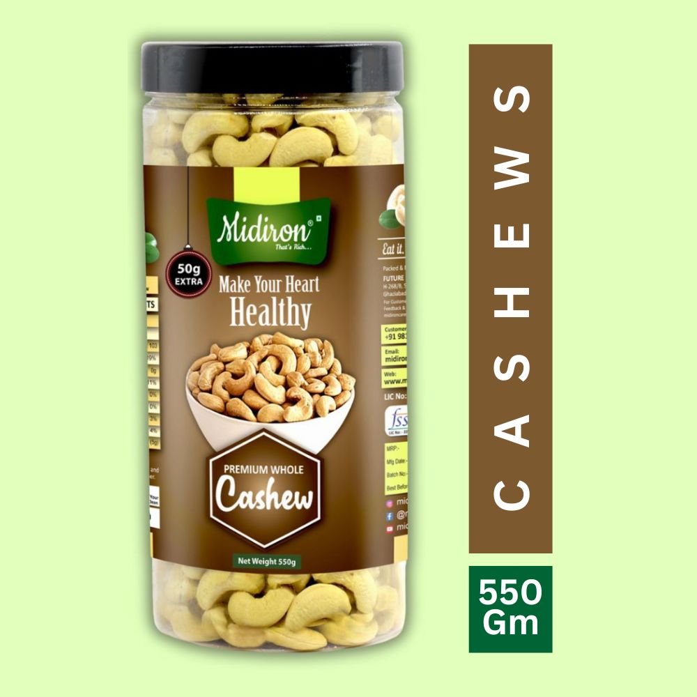 Natural Premium Quality Whole Cashew Cashews  (550 g)