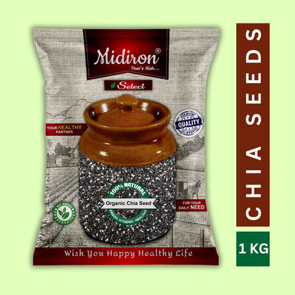 Chia seed for Weight Loss, High in Proteins & Calcium 1 kg - Midiron