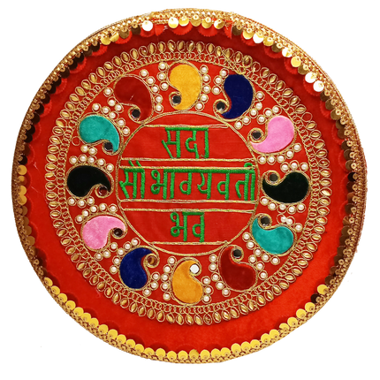 elegant karwa chauth thali with chalni and lota
karwa chauth vrat pooja thali set
karwa chauth vrat puja samagri
karwa chauth pooja thali essentials