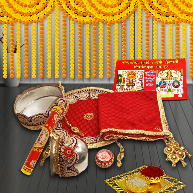 karwa chauth festival thali
karwachauth puja thali
karwa chauth thali for rituals
karwa chauth gift thali
karwa chauth puja items set